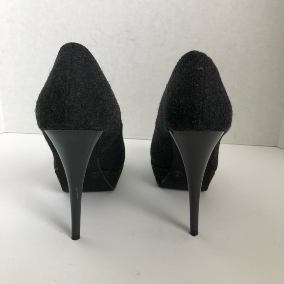 SM New York Charcoal Gray Platform Pumps Sz 8 - Picture 5 of 8